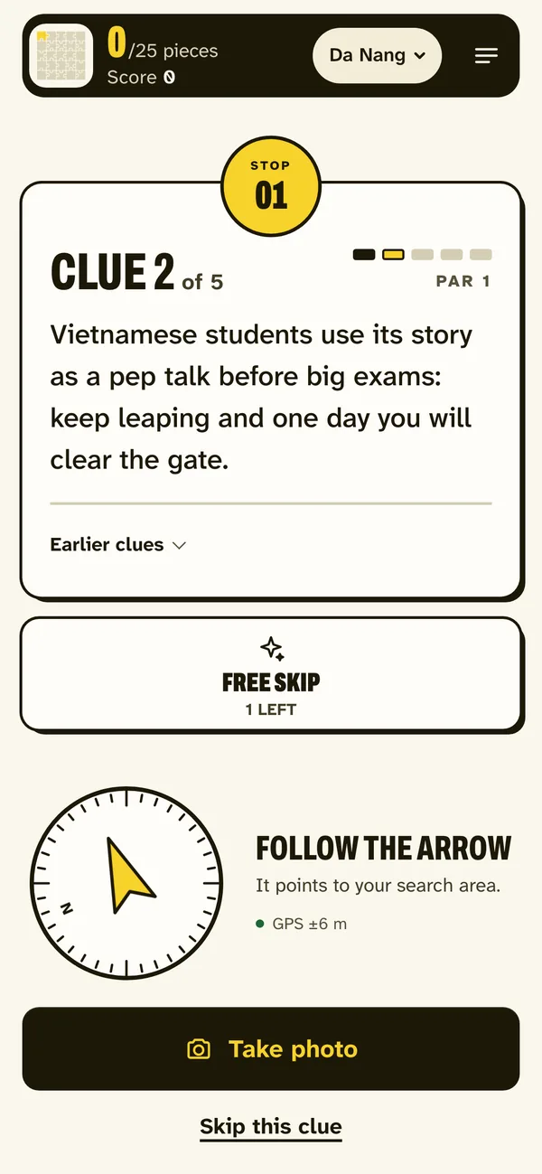 Clue 2, and an arrow to the search area.